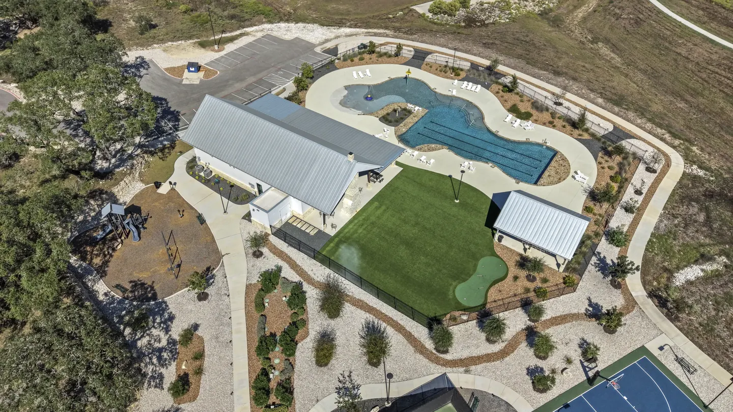 Shared Belle Oaks Ranch community pool and clubhouse